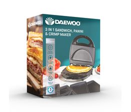 Daewoo - 3 in 1 Sandwich, Panini and Crimp Maker