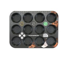 Hairy Bikers 12 Cup Muffin Pan - Black
